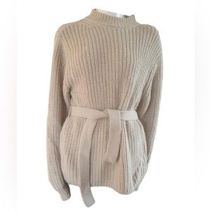 Zara Belted Knit Sweater Women’s Size Small.
